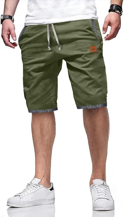 ZOXOZ Pantalones Cortos Hombre Algodon Verano Shorts con Bolsillos