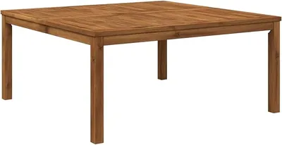 Mesa de Centro Acacia Maciza vidaXL Natural 100x100.5x45cm Rústica Resistente