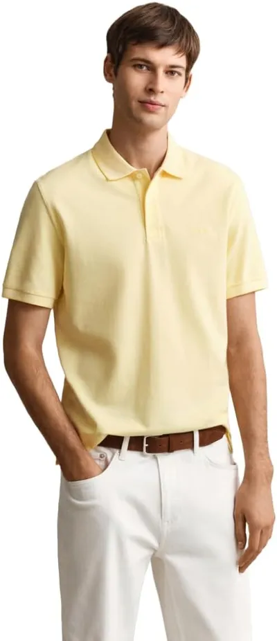 Polo GANT de Manga Corta en Dos Tonos para Hombre