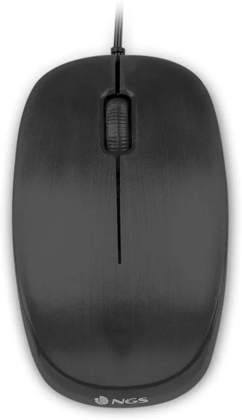 NGS Flame Black Ratón Óptico 1000dpi USB para Ordenador o Portátil