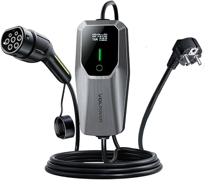 Cargador Coche Eléctrico VDLPOWEREU 3.68KW Tipo 2 con Pantalla Digital