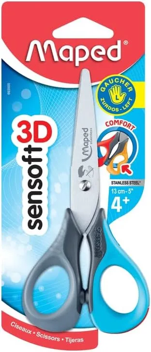 Maped - Tijeras Escolares - Sensoft 13 cm para Zurdos