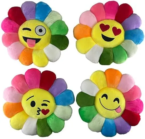 BEPER Cojín de Peluche Flor 30cm - Suave, Lavable y Divertido