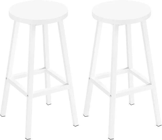 Pack 2 Taburetes Klihome con Reposapiés, Diseño Ahorra Espacio