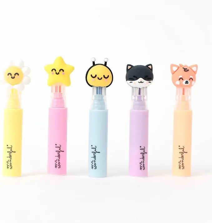 Mr. Wonderful Set de 5 Subrayadores con Estuche - Live in Colour