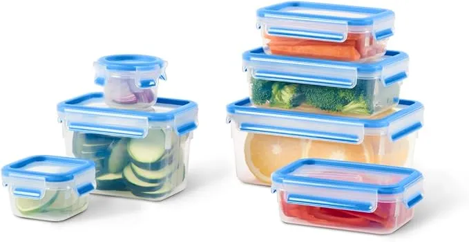 Set de 7 Recipientes Herméticos Emsa Clip & Close para Alimentos