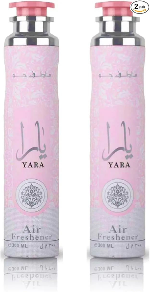 Pack 2 Ambientadores Lattafa Yara 300 ml Aroma Árabe Dulce y Elegante