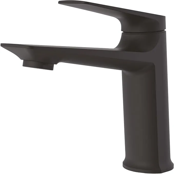 Grifo Mezclador Negro Mate para Lavabo con Cartucho Cerámico Ø30mm