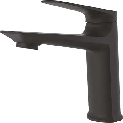 Grifo Mezclador Negro Mate para Lavabo con Cartucho Cerámico Ø30mm