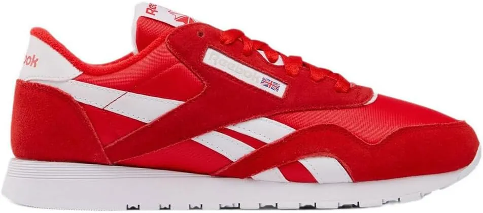 Zapatillas Deportivas Reebok Retro Clásicas Nailon Rojo Blanco Talla 37.5
