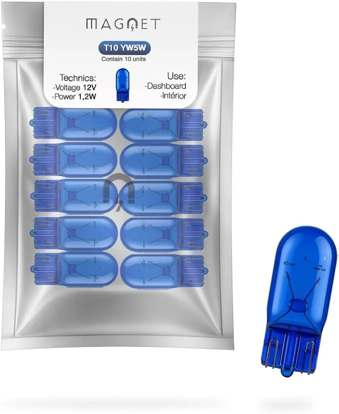 Pack 10 Bombillas Halógenas NBW5 para Coche y Moto