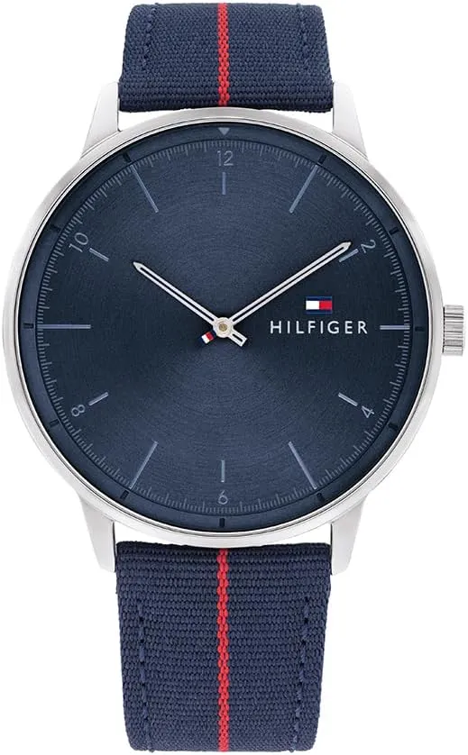 Tommy Hilfiger Reloj Analógico Hombre Nailon Azul Marina 1791844
