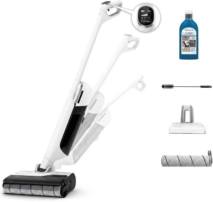 Rowenta X-Clean 12 Aspiradora Fregona Eléctrica Sin Cable con Pantalla LCD