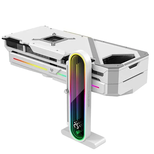 Soporte GPU KLLsmDesign Ajustable con Pantalla de Temperatura y Base Magnética