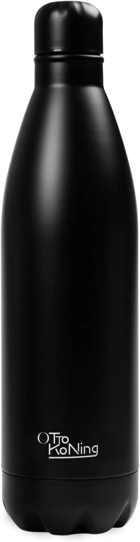OTTO KONING Botella Térmica Acero Inoxidable 1L - Mantiene Frío 24h/Calor 12h
