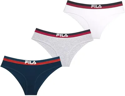 FILA Bragas Mujer Algodón, Ropa Interior Mujer cómoda y suave (lote de 3)