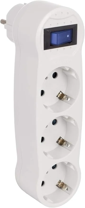 Adaptador Solera V1302 con 3 Enchufes e Interruptor Independiente