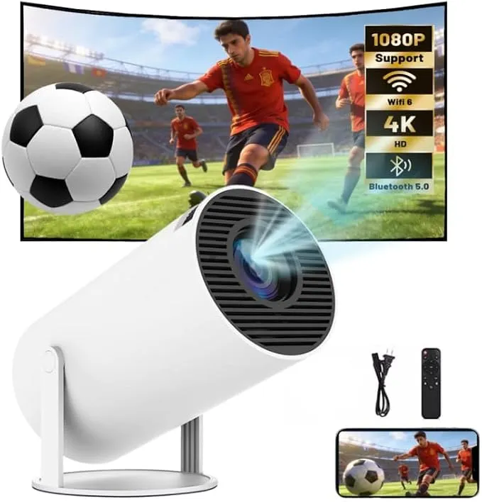 Mini Proyector Portátil TEKXDD 2026 con WiFi 6 y Bluetooth 5.4