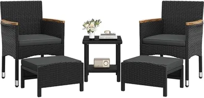 Conjunto de muebles de jardín Yaheetech 5 piezas