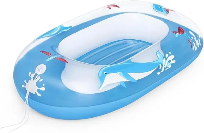 Bestway Barca Flotador Hinchable Floatin' Friends para Bebés - Azul