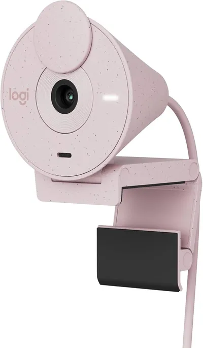 Logitech Brio 300 Webcam Full HD (Rosa) - Calidad de Imagen para tus Videollamadas
