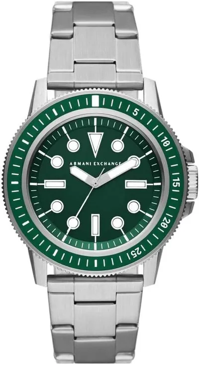 Armani Exchange Reloj Hombre, Movimiento cronógrafo de Cuarzo y Caja de 42mm con Correa de Acero Inoxidable