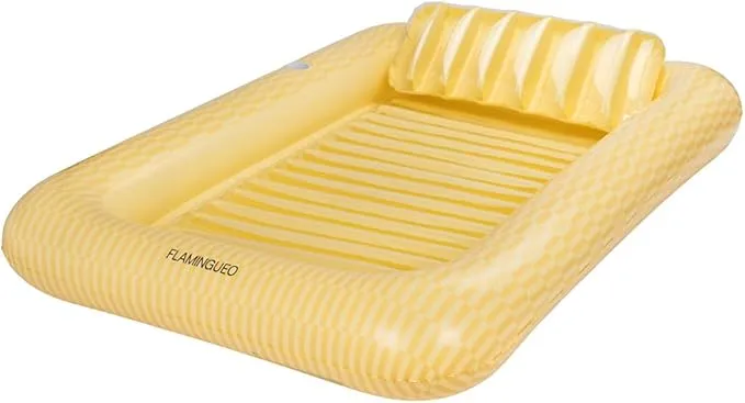 FLAMINGUEO - Colchoneta Piscina - Tanning Pool Tumbona Hinchable con Aspersor