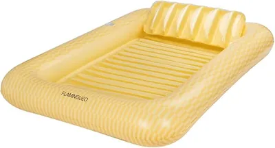 FLAMINGUEO - Colchoneta Piscina - Tanning Pool Tumbona Hinchable con Aspersor