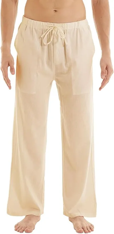 PANTALONES HOMBRE ALGODÓN LINO