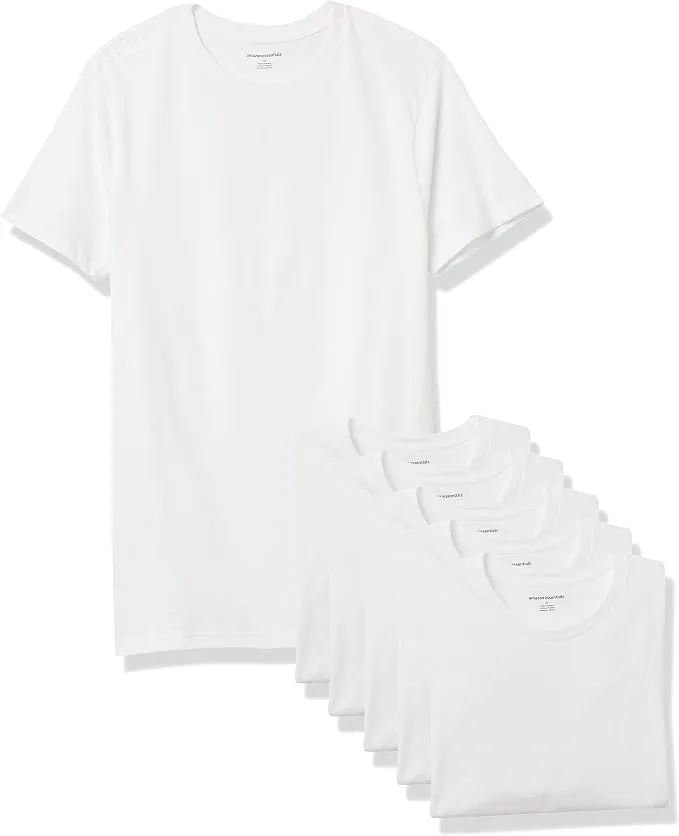 Lote 6 Camisetas Amazon Essentials Corte Ajustado Hombre Algodón Suave