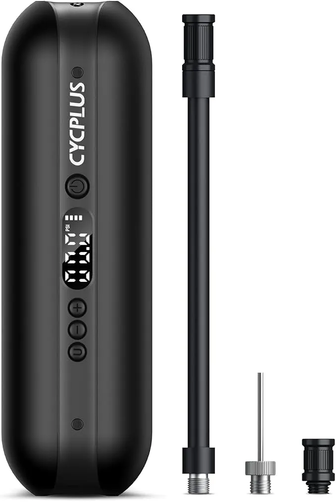 Bomba Eléctrica CYCPLUS para Bicicleta con Inflado Rápido y Luz LED