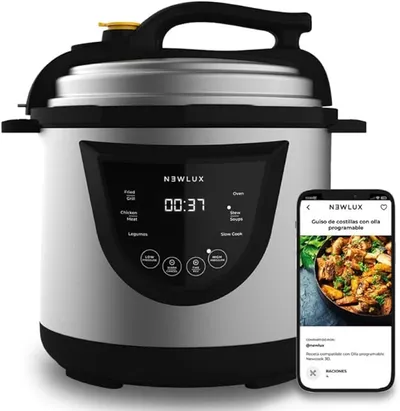 Olla a Presión Programable Newlux V110 6L - Cocina Rápida y Eficiente