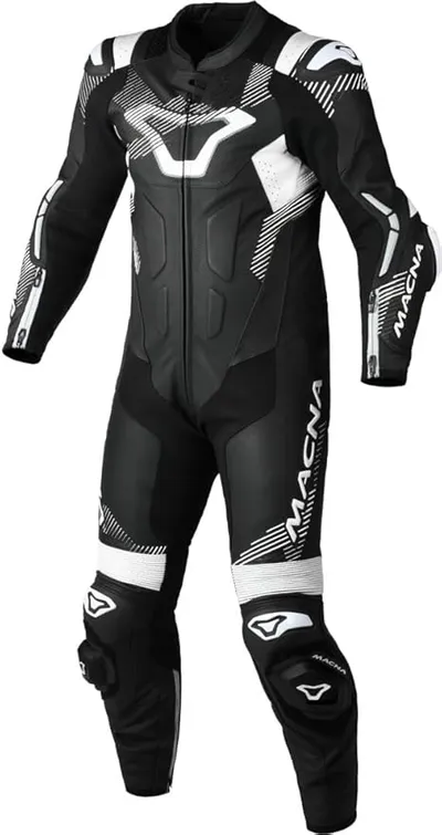Macna Armadyl 1pc Trajes de Piel, Negro, Blanco, 56 Unisex Adulto