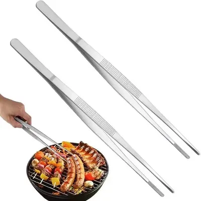 2 pinzas de cocina de acero inoxidable