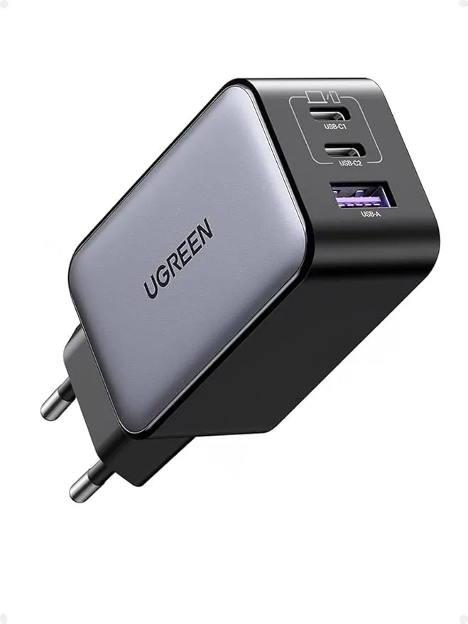 UGREEN Nexode 65W - Cargador con Carga Rápida y 3 Puertos