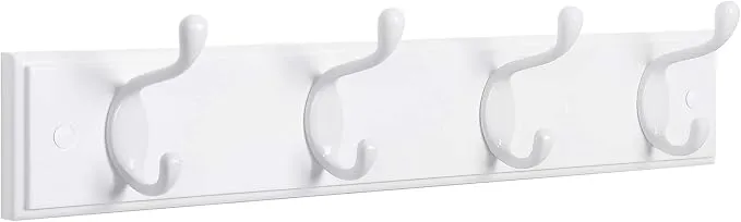 Songmics Perchero de Pared con 4 Ganchos Dobles de Metal - Orden y Estilo