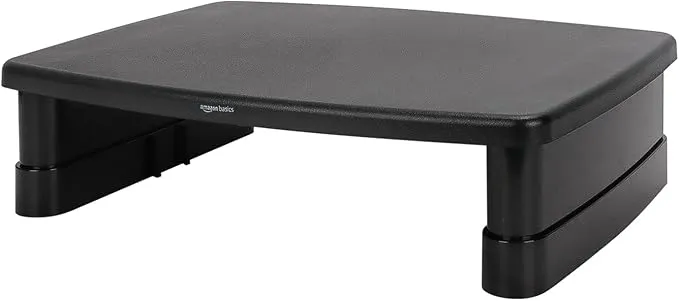 Elevador de Monitor Amazon Basics Ajustable con Almacenamiento
