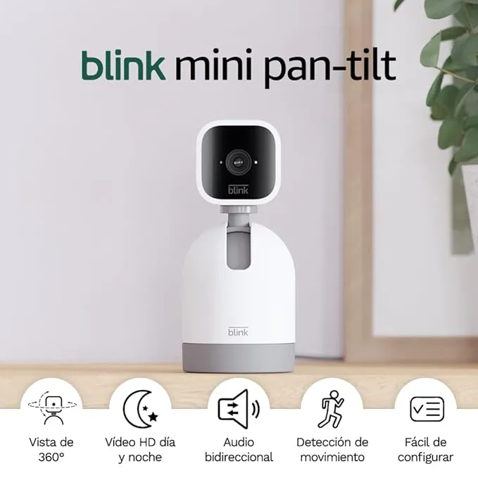 Cámara de seguridad inteligente Blink Mini Pan-Tilt