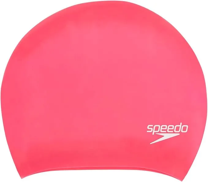 Gorro de Natación Speedo Long Hair para Adultos Unisex (Rosado, Talla Única)