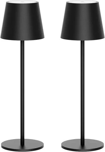Klighten 2 Piezas LED Recargable Lámpara de mesa con batería