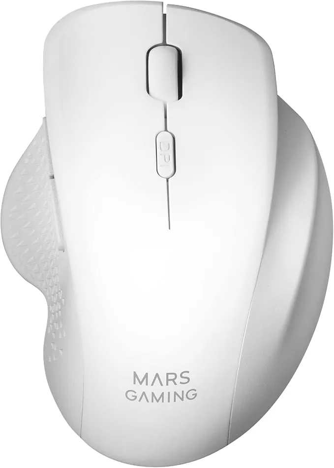 Mars Gaming MMWERGO Ratón Inalámbrico Ergonómico Blanco