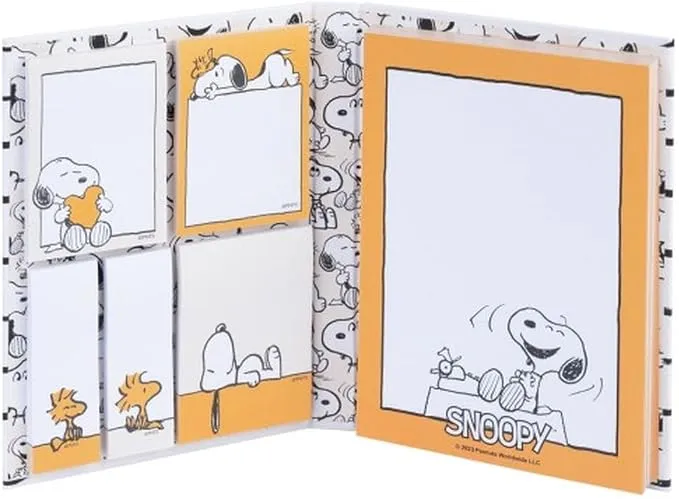 Bloc de Notas Adhesivas Snoopy Peanuts con Licencia Oficial (6 Tamaños)