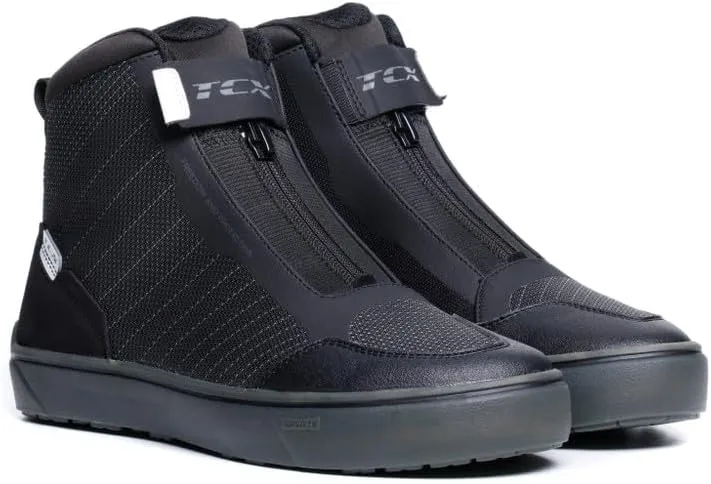 TCX - Ikasu 2 Wp, Zapatillas Moto Impermeables, para Hombre, Negro/Blanco, 39