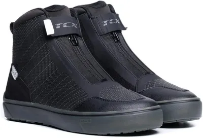 TCX - Ikasu 2 Wp, Zapatillas Moto Impermeables, para Hombre, Negro/Blanco, 39