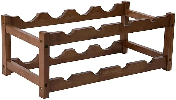 Soporte de madera para botellas Fonowx