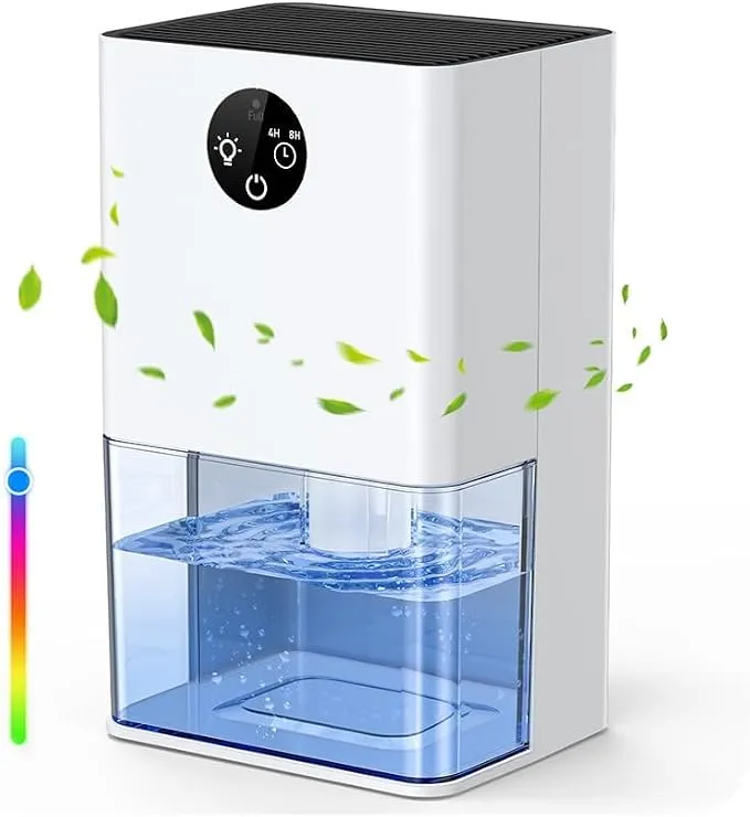 Deshumidificador Eléctrico Silencioso 1800 ML con Temporizador y Bajo Consumo