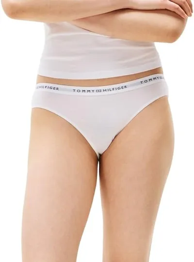 Tommy Hilfiger Braguitas Tipo Bikini Mujer Cotton con Logotipo en la Cintura