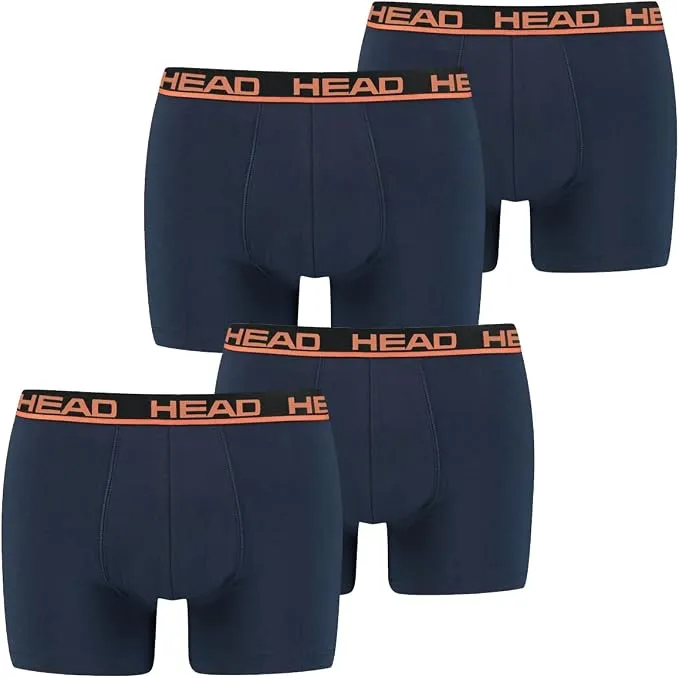 Pack 2 Calzoncillos Head Basic Boxer Peacoat / Orange Talla XL