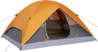 Amazon Basics - Tienda de campaña con lona y bolsa de transporte impermeable para 3 estaciones, fácil instalación, Para 2 personas
