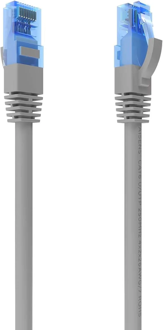 Cable de Red Latiguillo RJ45 UTP Cat.6 CCA Gris 10M AISENS